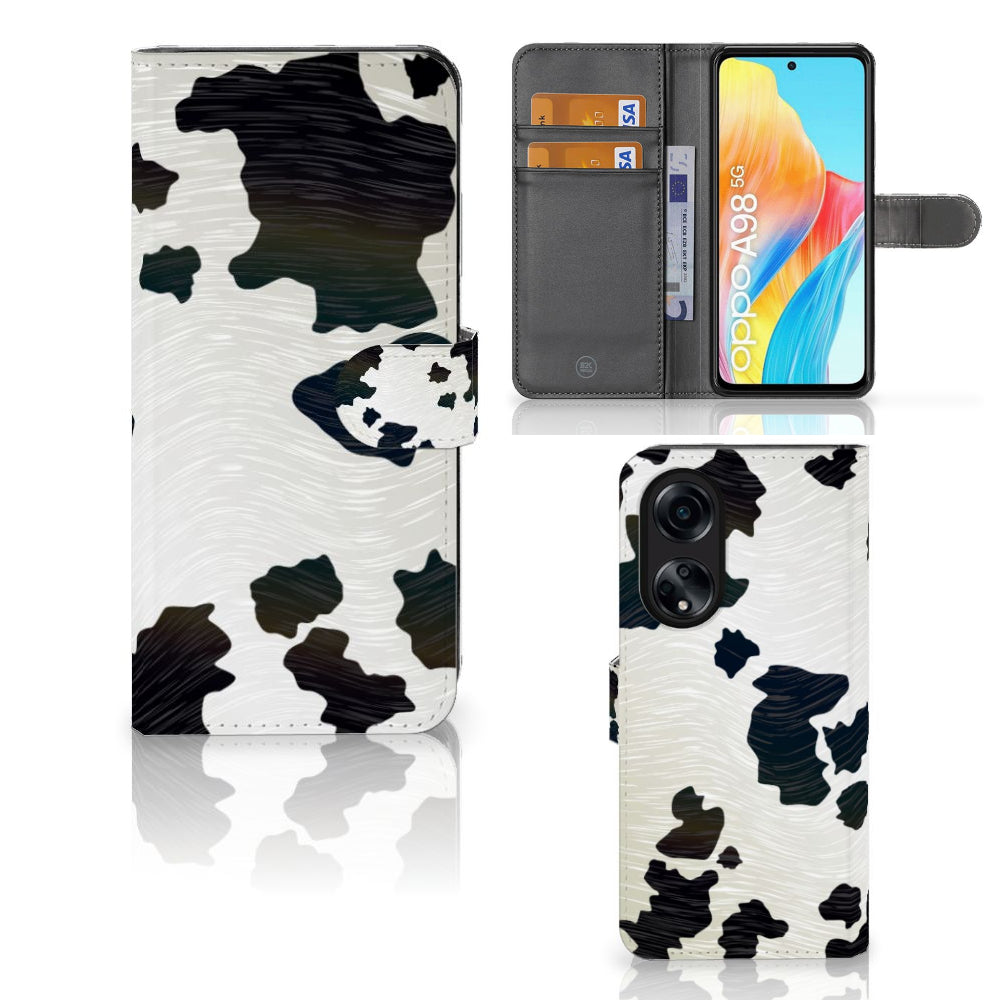 OPPO A98 5G Telefoonhoesje met Pasjes Koeienvlekken