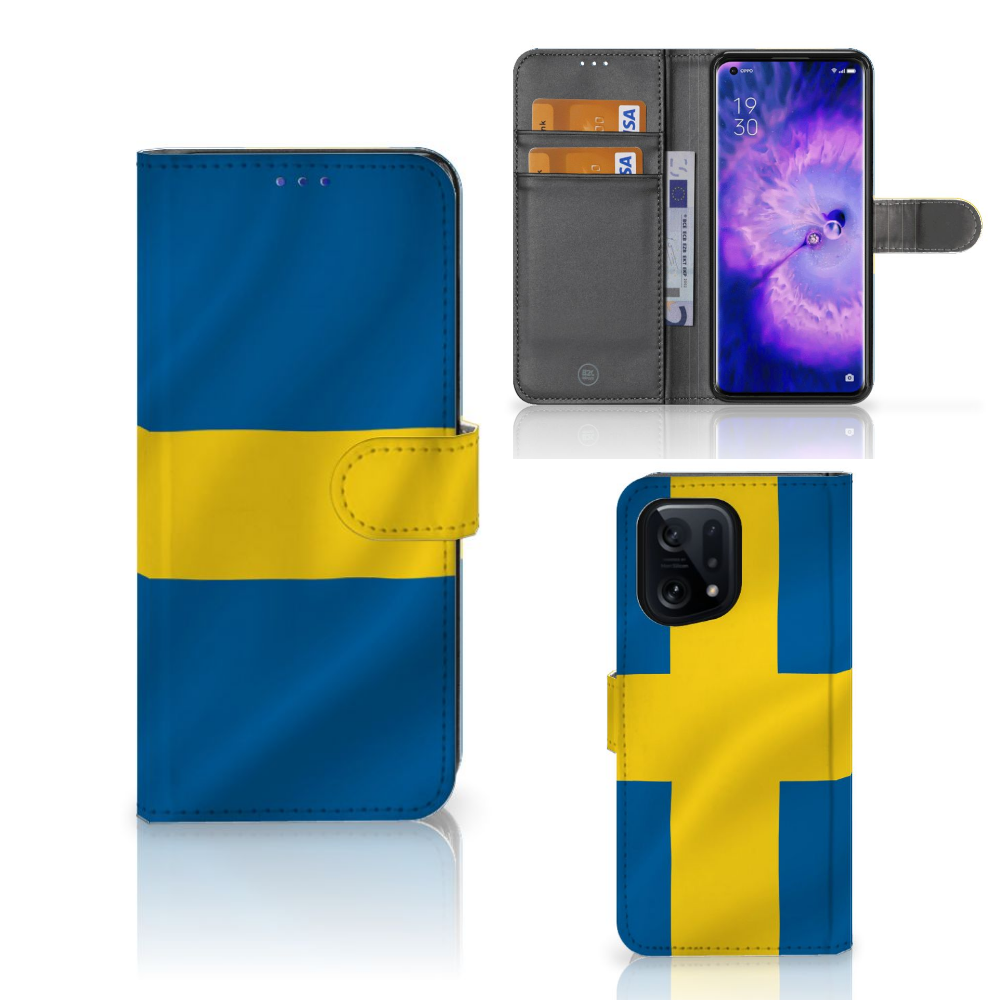 OPPO Find X5 Bookstyle Case Zweden