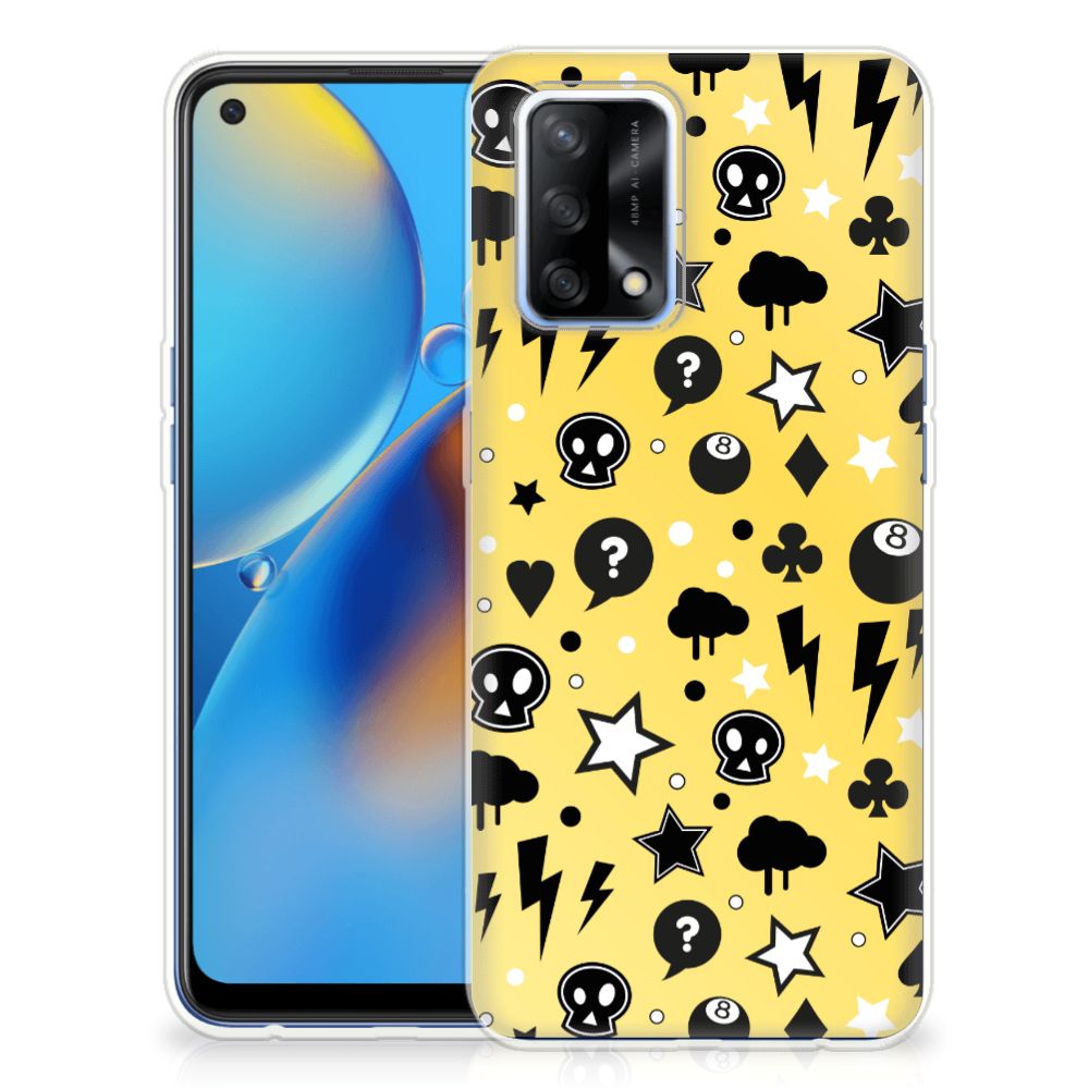 Silicone Back Case OPPO A74 4G Punk Geel B2C Telecom