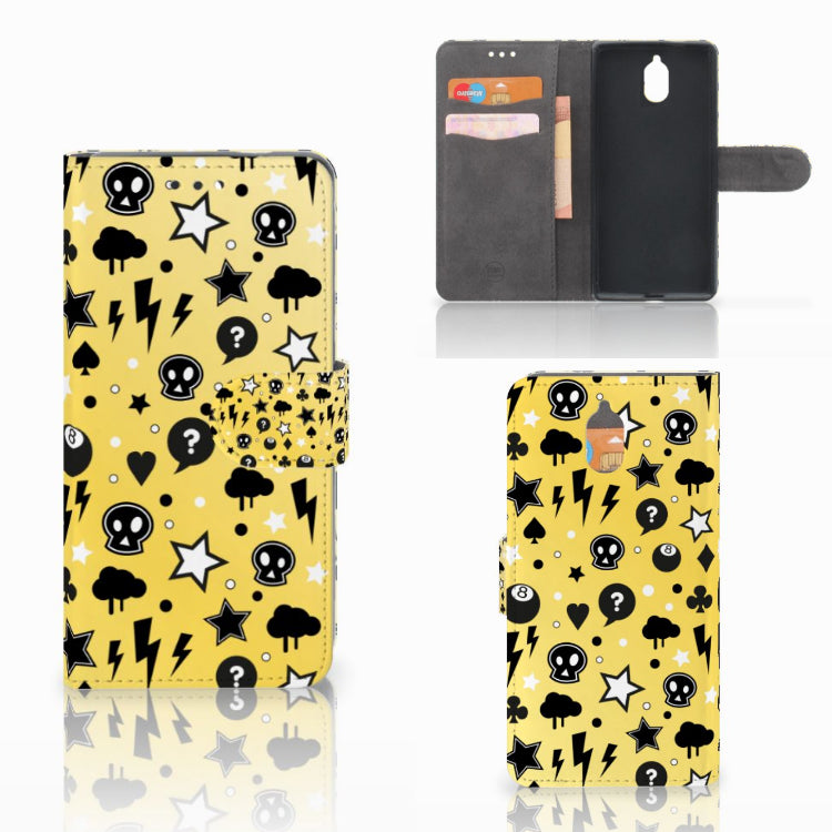 Telefoonhoesje met Naam Nokia 3.1 (2018) Punk Geel