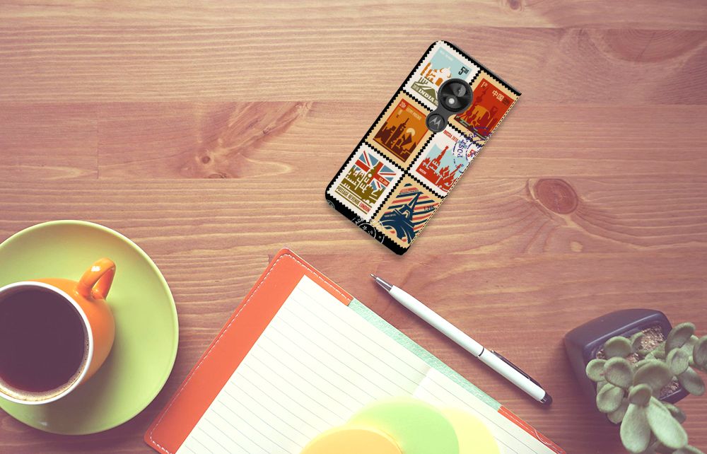 Motorola Moto E5 Play Book Cover Postzegels