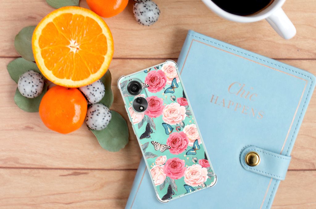 OPPO A78 4G Case Butterfly Roses B2C Telecom