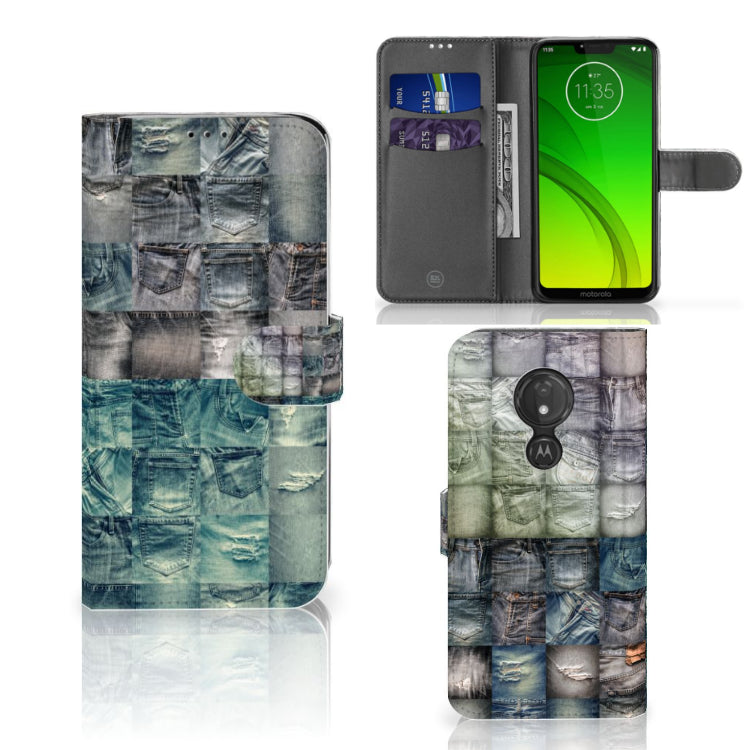 Wallet Case met Pasjes Motorola Moto G7 Power Spijkerbroeken