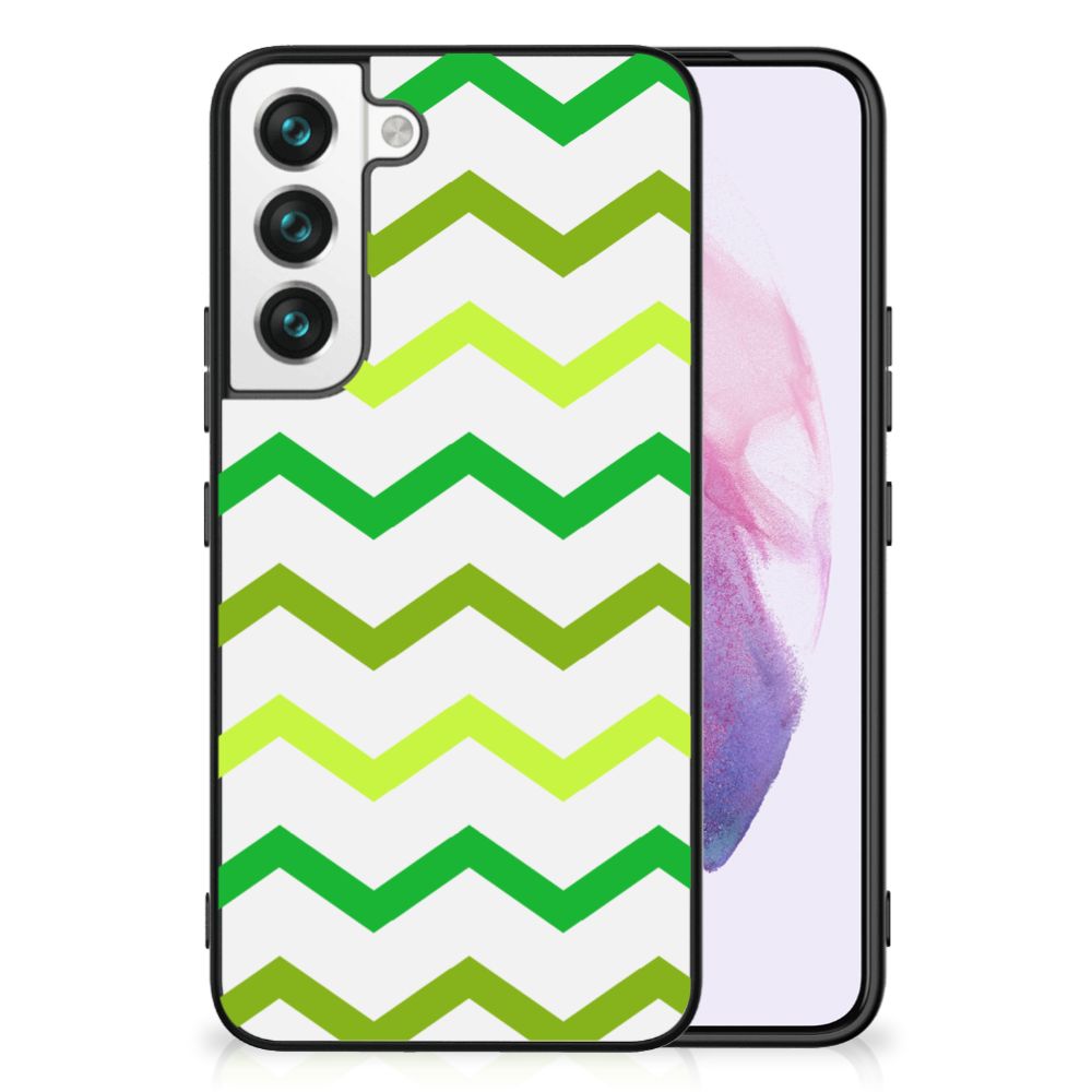 Samsung Galaxy S22 Back Case Zigzag Groen