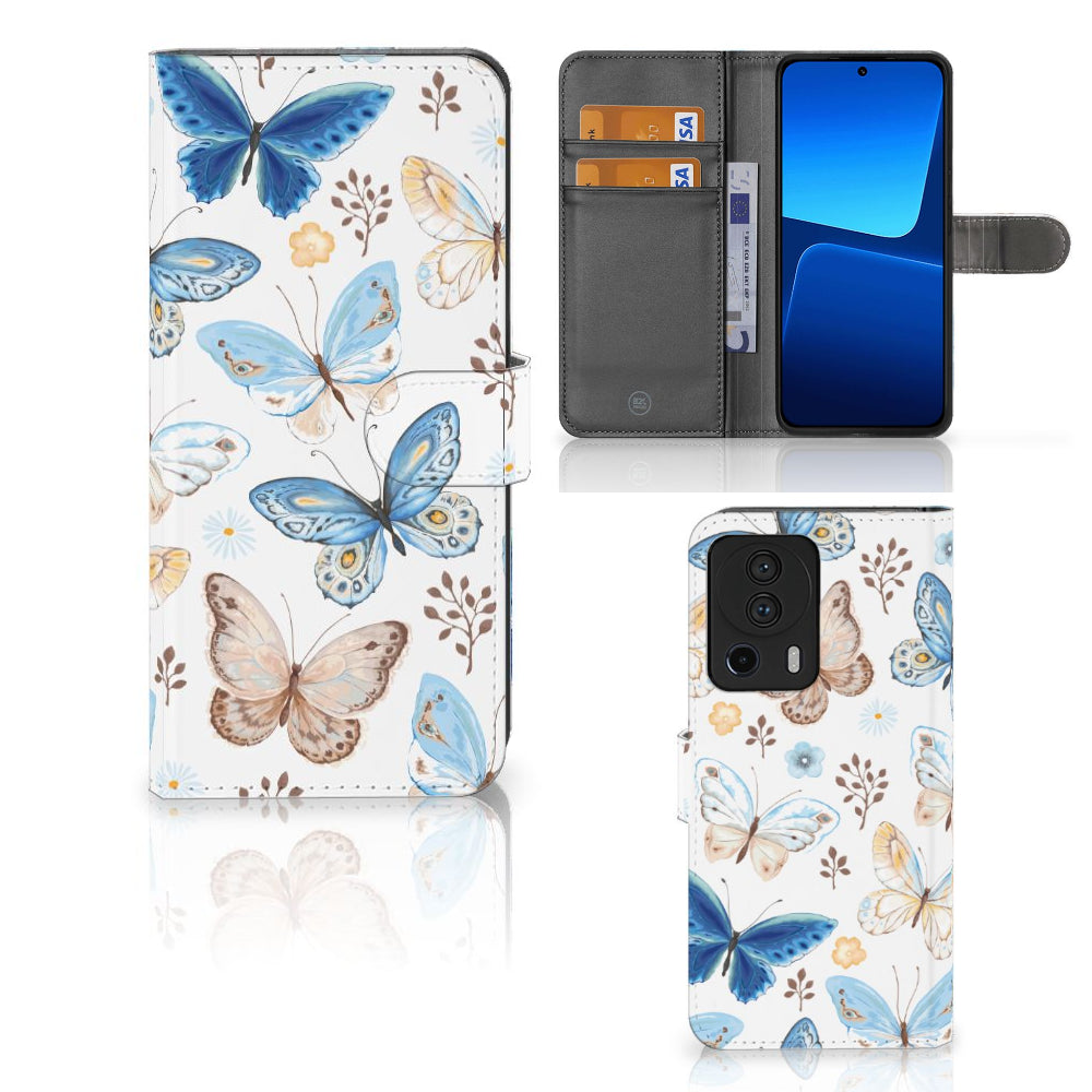 Telefoonhoesje met Pasjes voor Xiaomi 13 Lite Vlinder