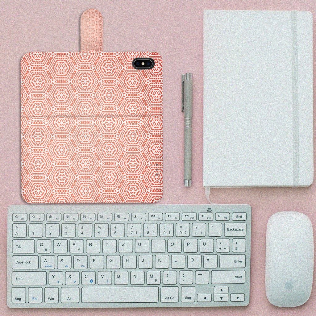 Apple iPhone Xs Max Telefoon Hoesje Pattern Orange