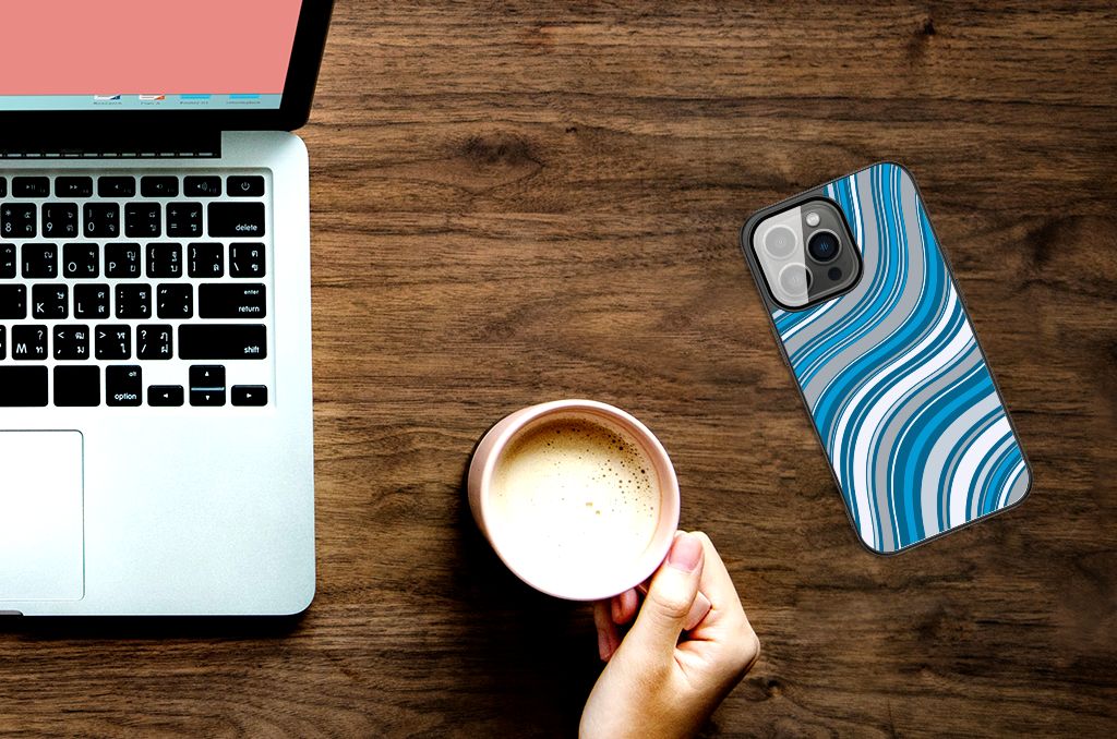 iPhone 13 Pro Max Back Case Waves Blue B2C Telecom