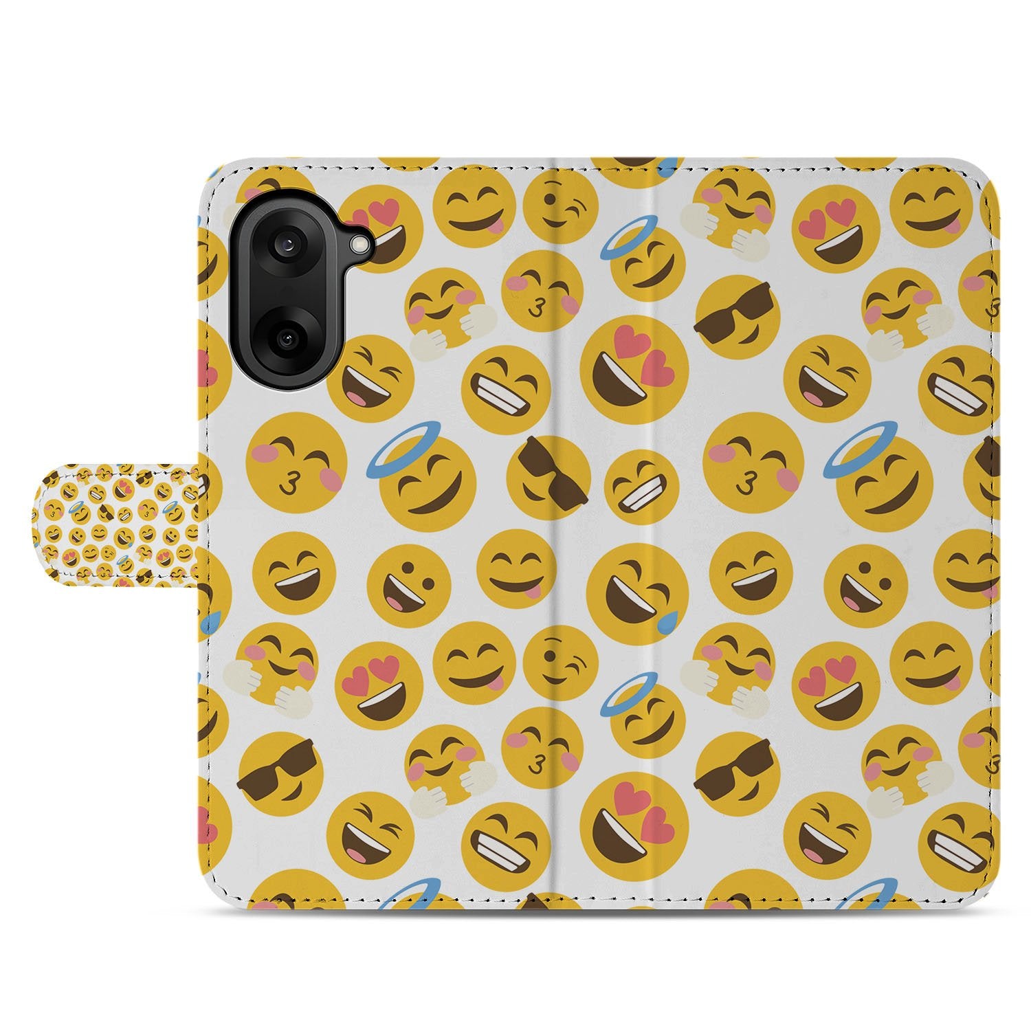 OnePlus Nord CE 5 Meerkleurig Emoji Fiesta Bookcase Hoesje voorkant design
