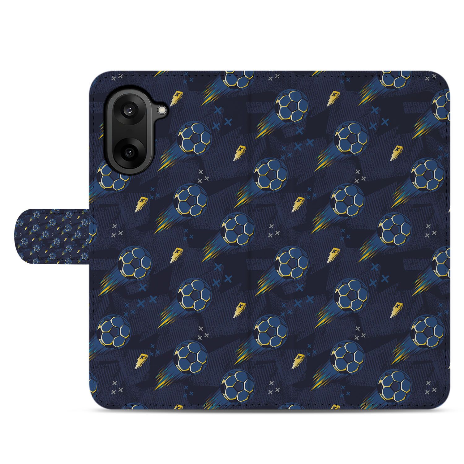 OnePlus Nord CE 5 Voetbal Design Bookcase Hoesje achterzijde