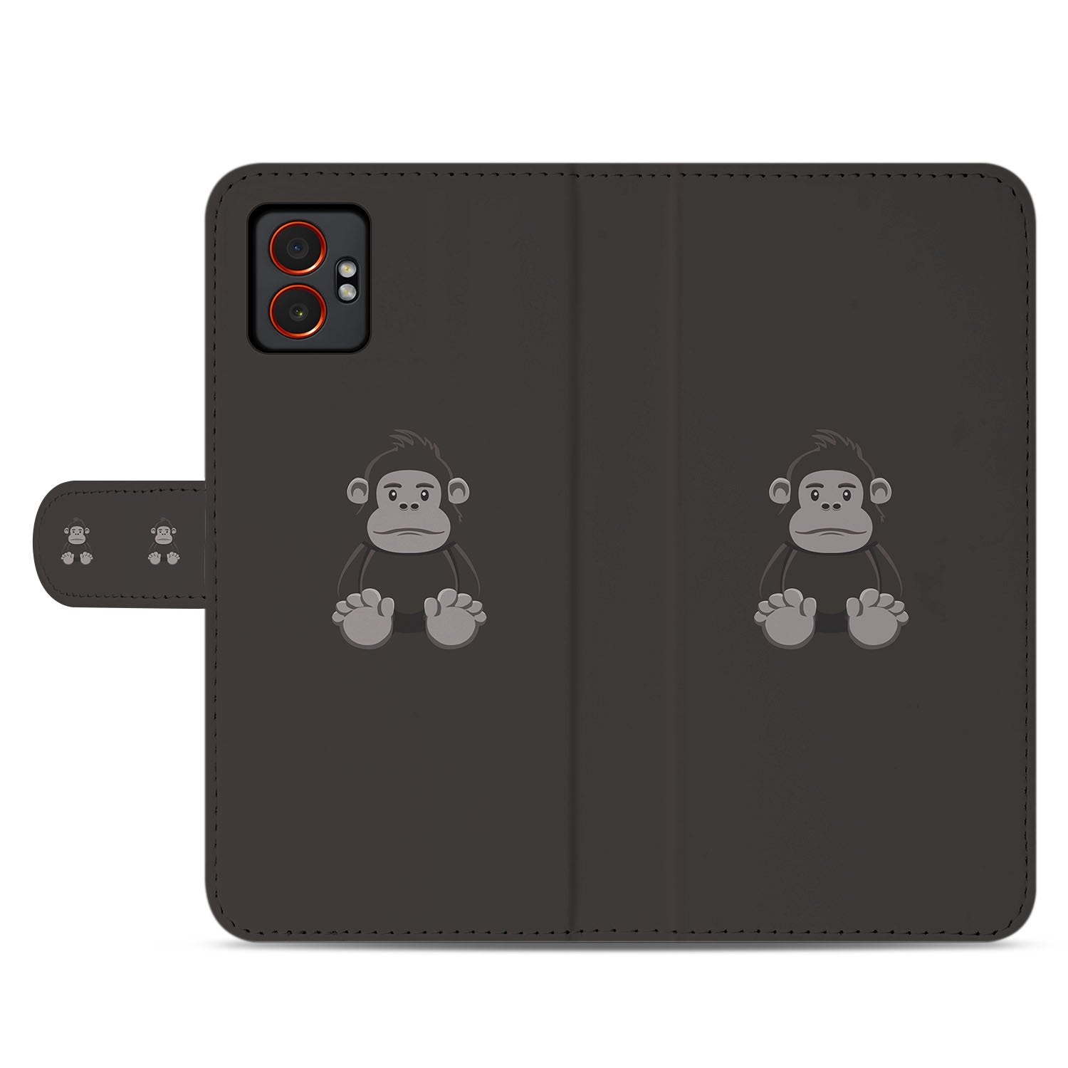 Samsung Galaxy Xcover 7 Pro Bookcase Hoesje Voor Samsung Galaxy Xcover 7 Pro | Gorilla Bruin Design achterkant