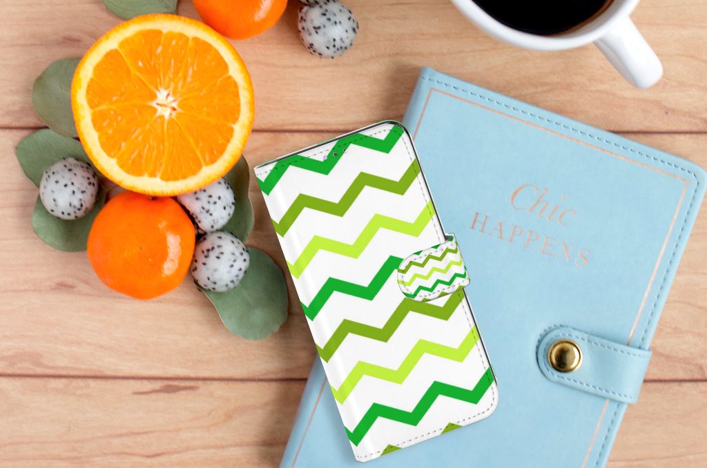 Samsung Galaxy A32 4G Telefoon Hoesje Zigzag Groen
