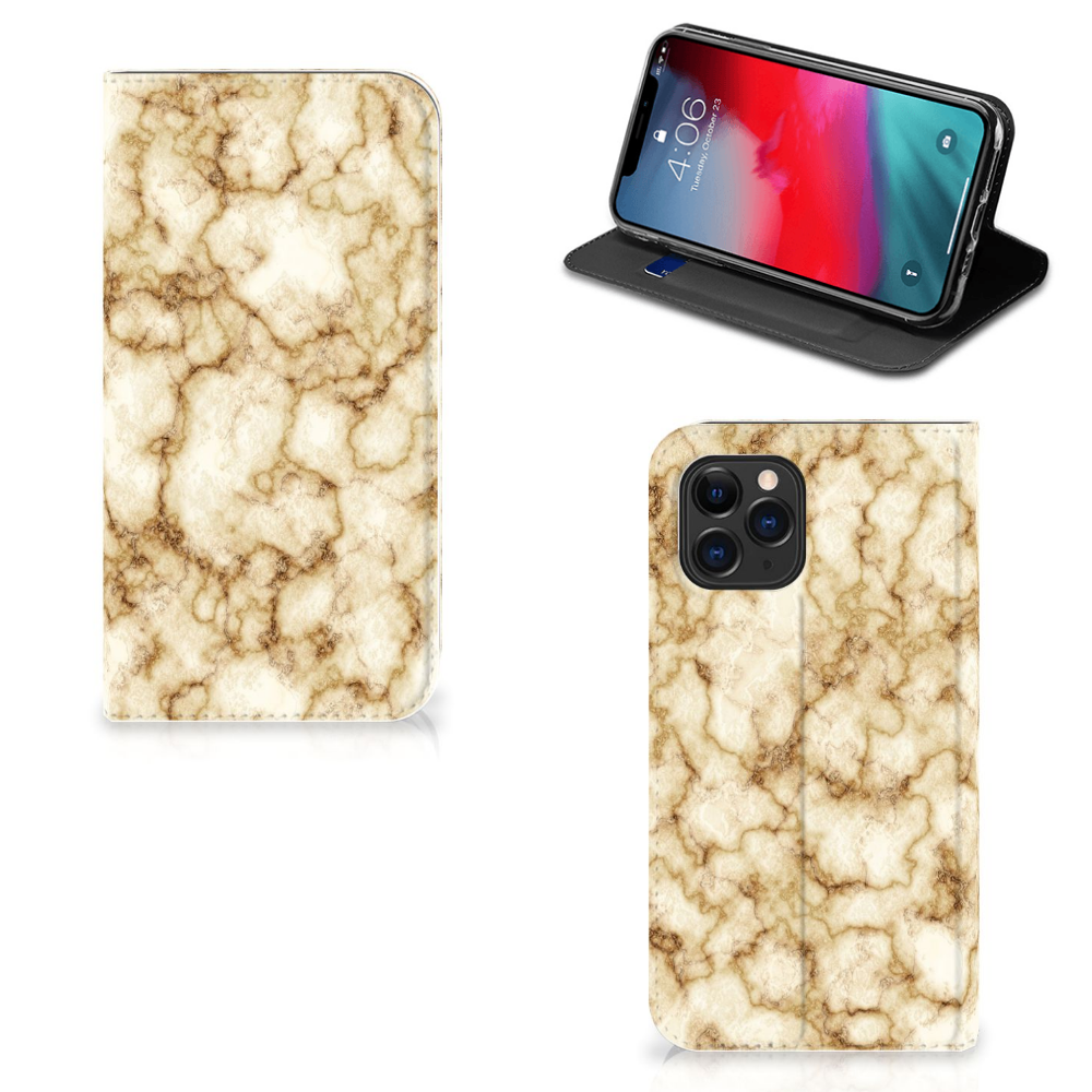 Apple iPhone 11 Pro Standcase Marmer Goud