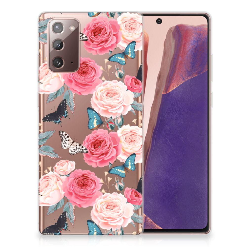 Samsung Note 20 TPU Case Butterfly Roses