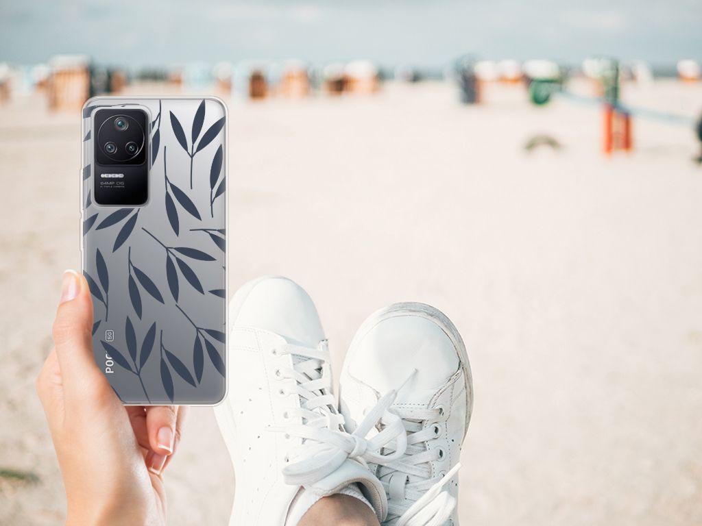 Xiaomi Poco F4 TPU Case Leaves Blue B2C Telecom