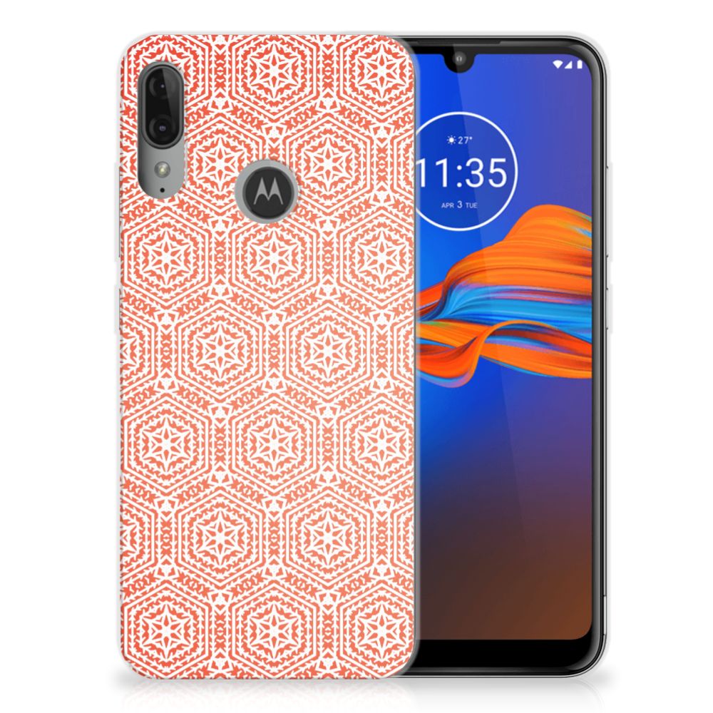 Motorola Moto E6 Plus TPU bumper Pattern Orange