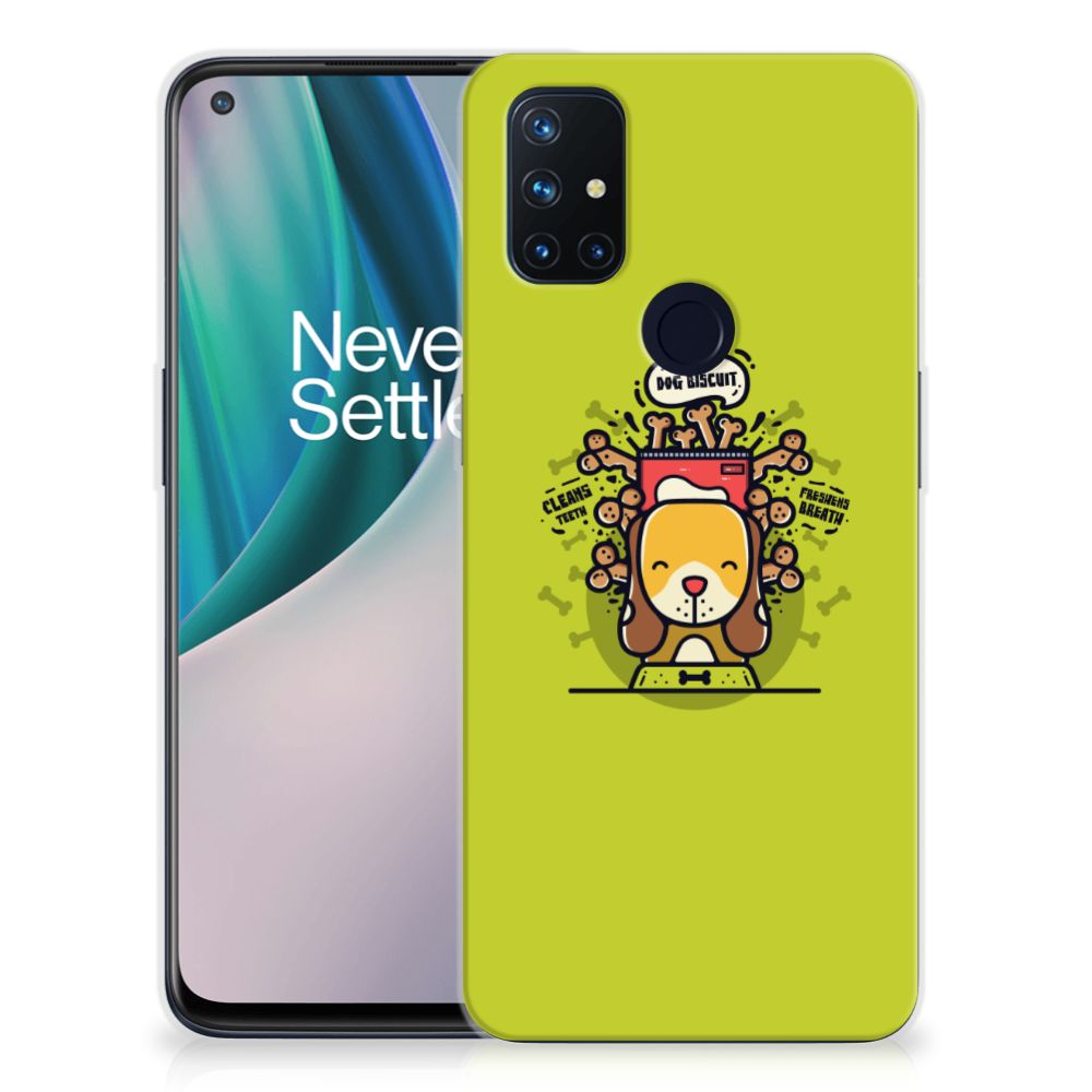 OnePlus Nord N10 5G Telefoonhoesje met Naam Doggy Biscuit B2C Telecom