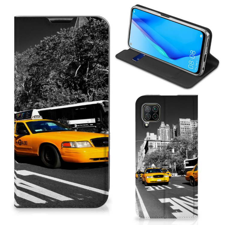 Huawei P40 Lite Book Cover New York Taxi - B2C Telecom