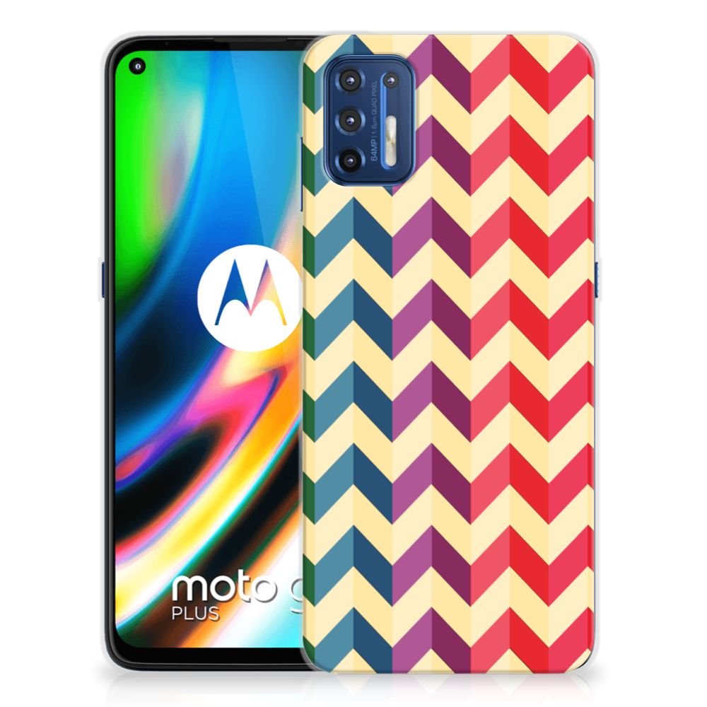 Motorola Moto G9 Plus TPU bumper Zigzag Multi Color B2C Telecom