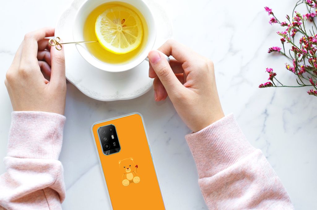 OPPO A94 5G | Reno5 Z Telefoonhoesje met Naam Baby Beer B2C Telecom