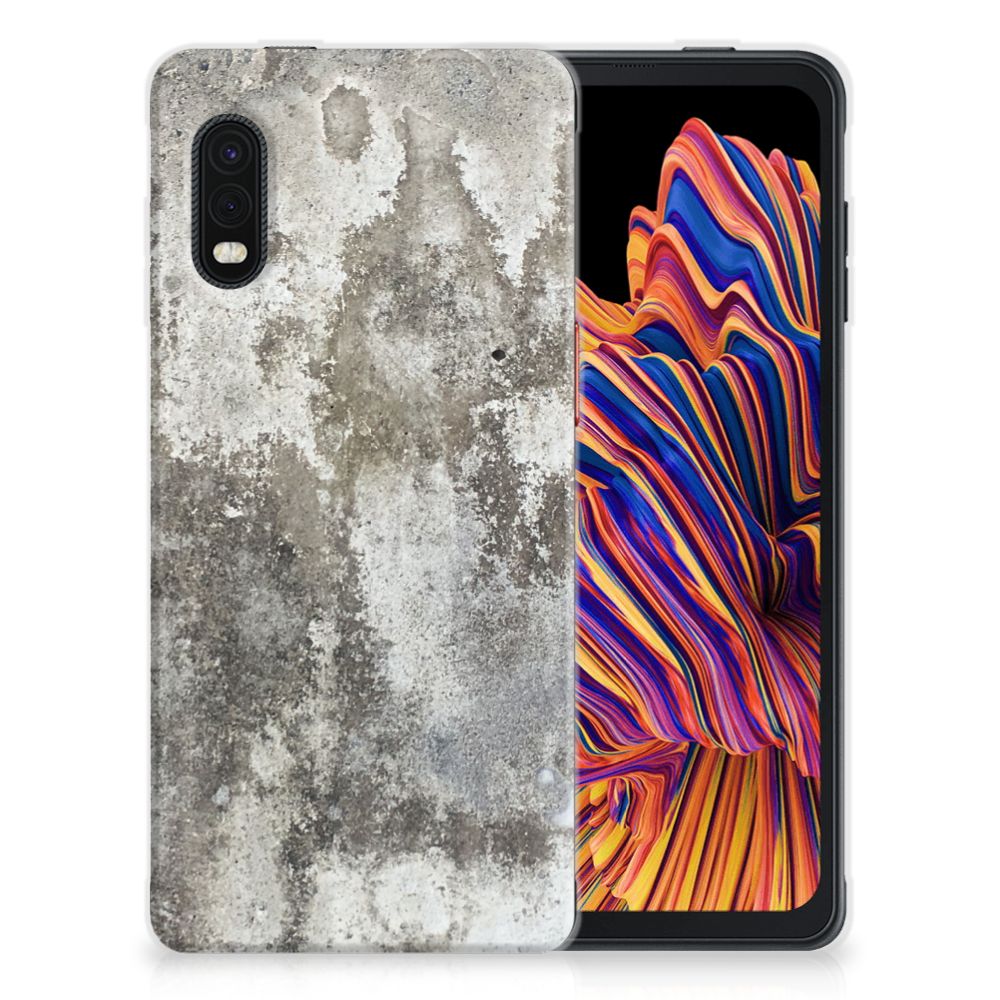 Samsung Xcover Pro TPU Siliconen Hoesje Beton Print B2C Telecom