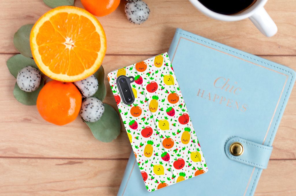 Samsung Galaxy Note 10 Flip Style Cover Fruits