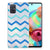 Samsung Galaxy A71 TPU bumper Zigzag Blauw