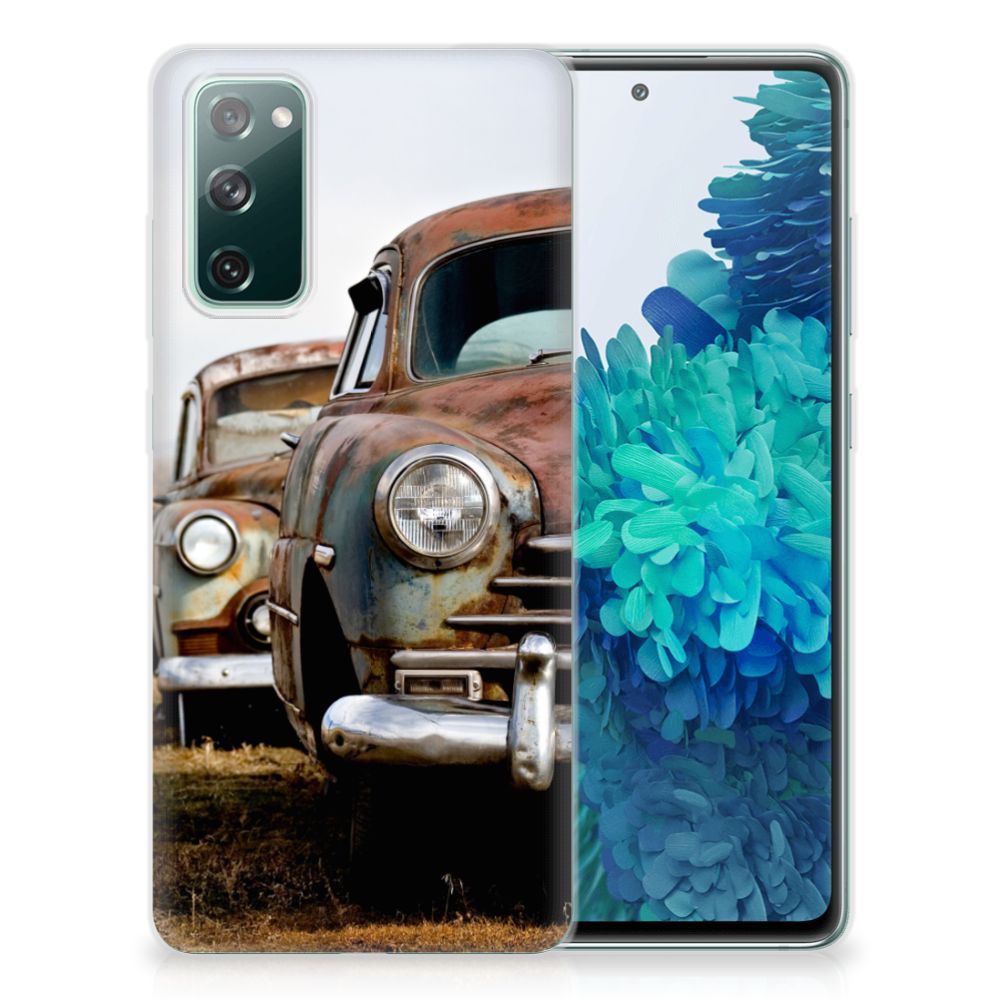 Samsung Galaxy S20 FE Siliconen Hoesje met foto Vintage Auto