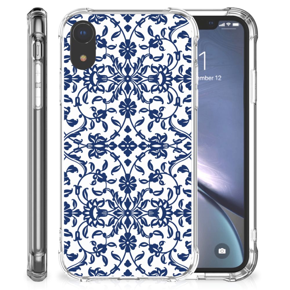 Apple iPhone Xr Case Flower Blue