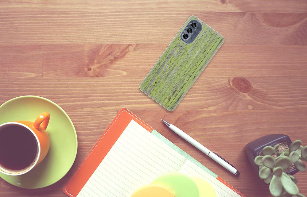 Motorola Moto G62 5G Bumper Hoesje Green Wood B2C Telecom