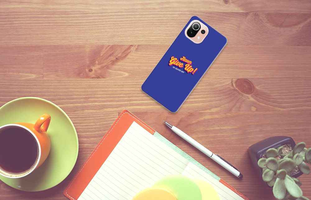 Xiaomi Mi 11 Lite | 11 Lite 5G NE Siliconen hoesje met naam Never Give Up