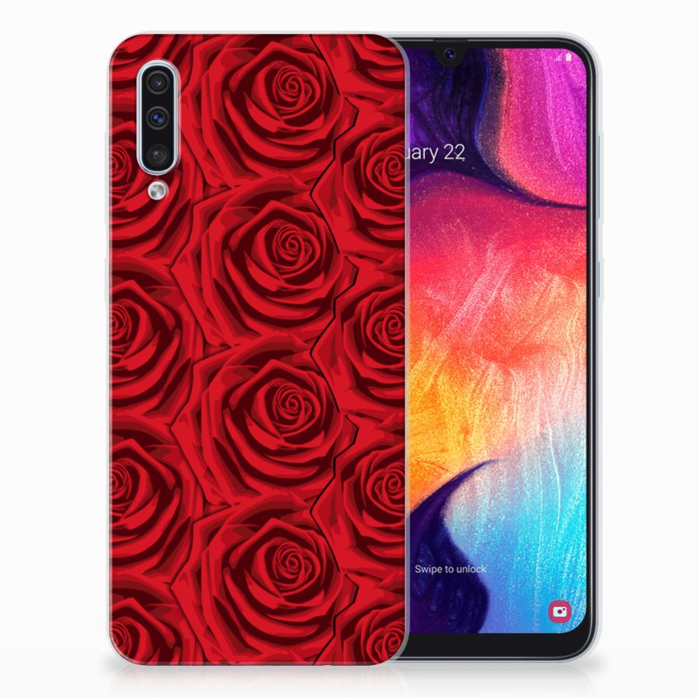 Samsung Galaxy A50 TPU Case Red Roses