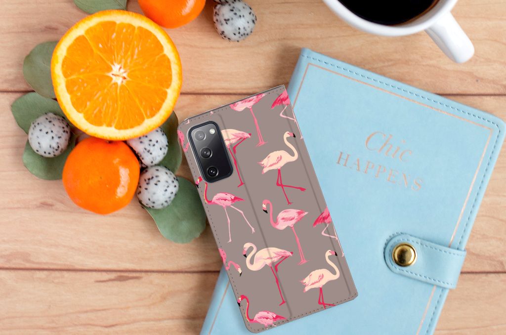 Samsung Galaxy S20 FE Hoesje maken Flamingo - B2C Telecom