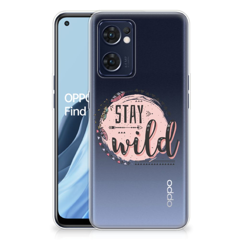 OPPO Reno 7 5G | Find X5 Lite Telefoonhoesje met Naam Boho Stay Wild B2C Telecom