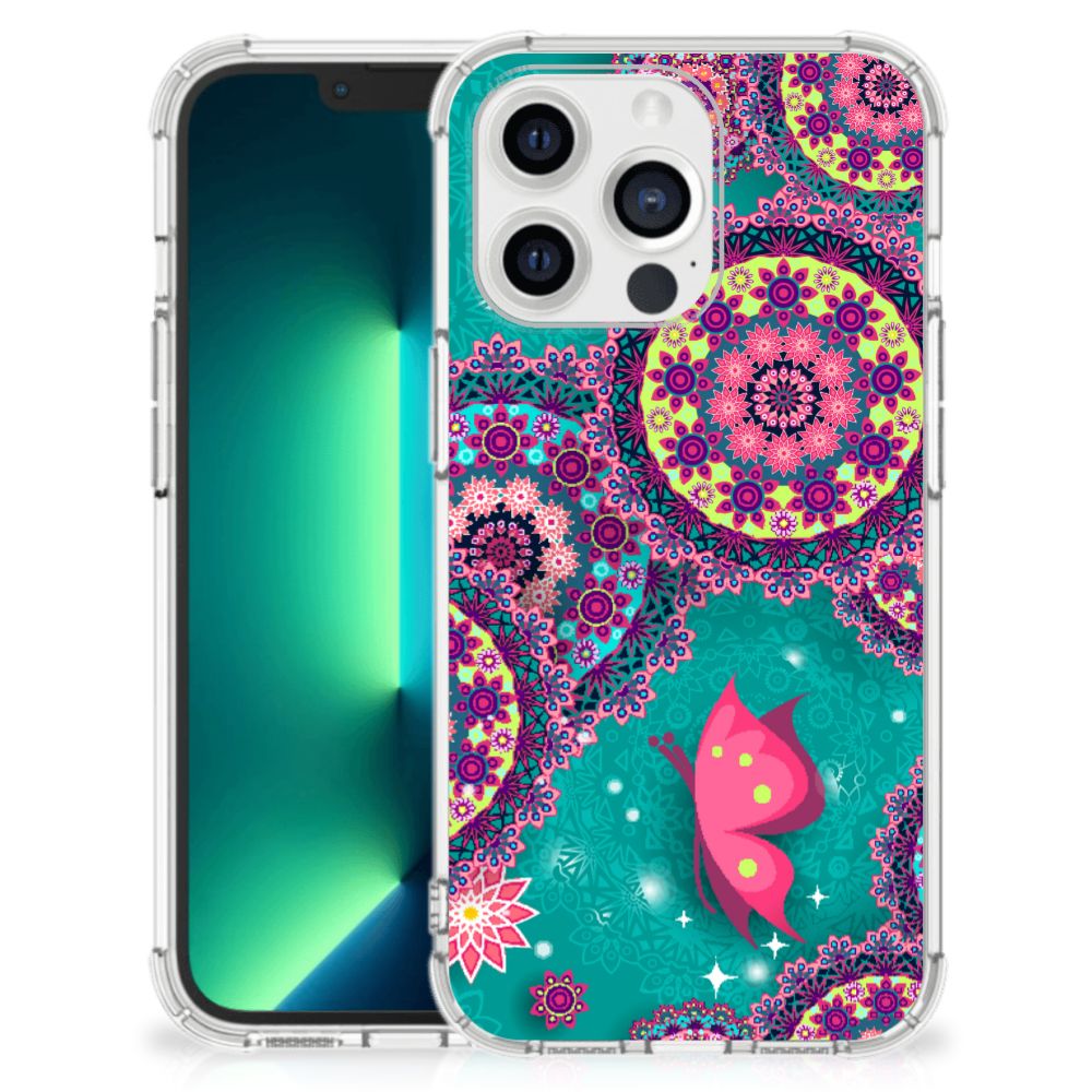 iPhone 13 Pro Max Back Cover Cirkels en Vlinders - B2C Telecom