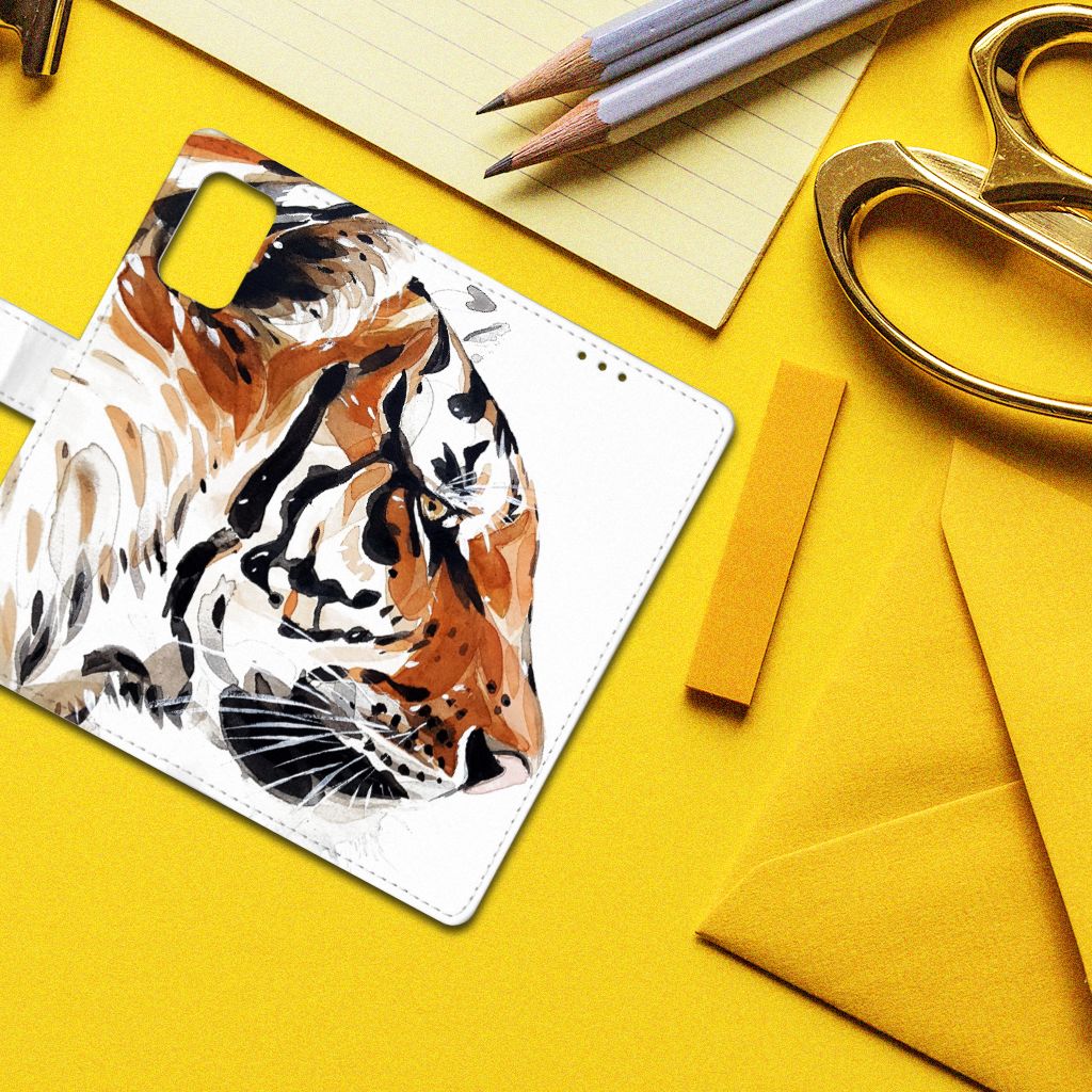 Hoesje Samsung Galaxy A02s | M02s Watercolor Tiger