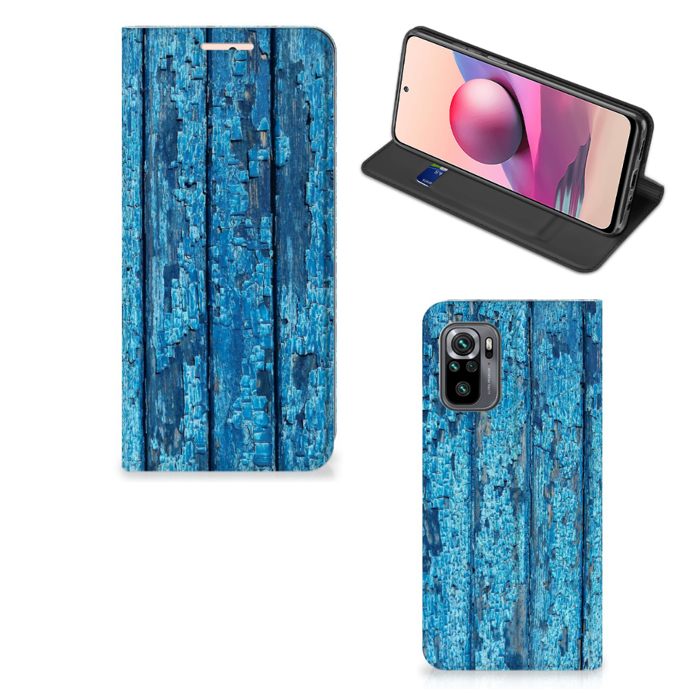 Xiaomi Redmi Note 10 4G | 10S | Poco M5s Book Wallet Case Wood Blue - B2C Telecom