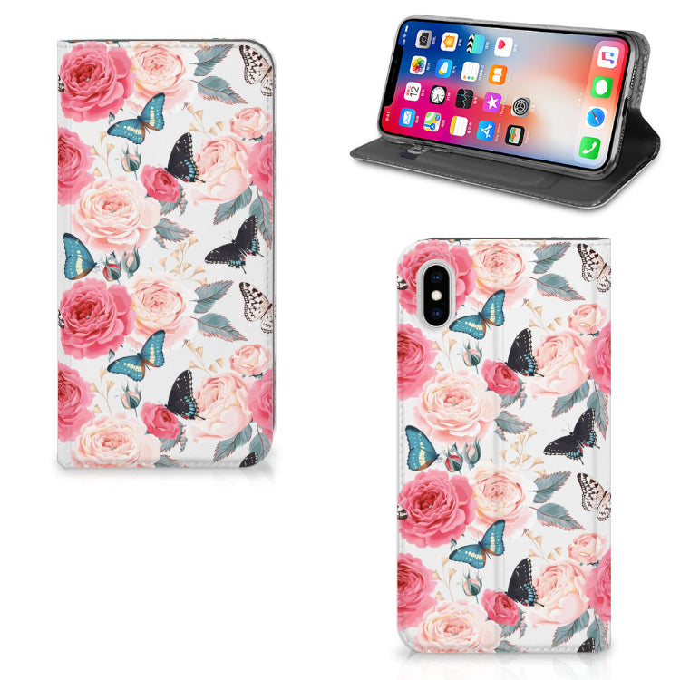 Apple iPhone Xs Max Smart Cover Butterfly Roses