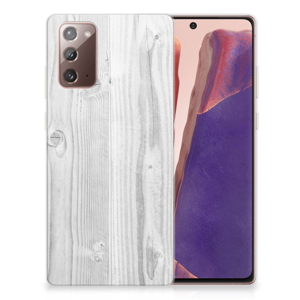 Samsung Note 20 Bumper Hoesje White Wood