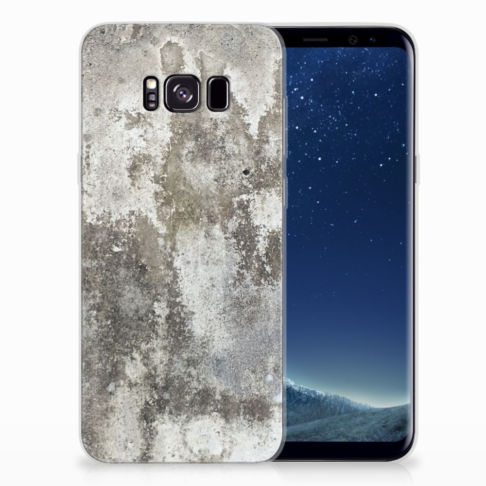 Samsung Galaxy S8 Plus TPU Siliconen Hoesje Beton Print