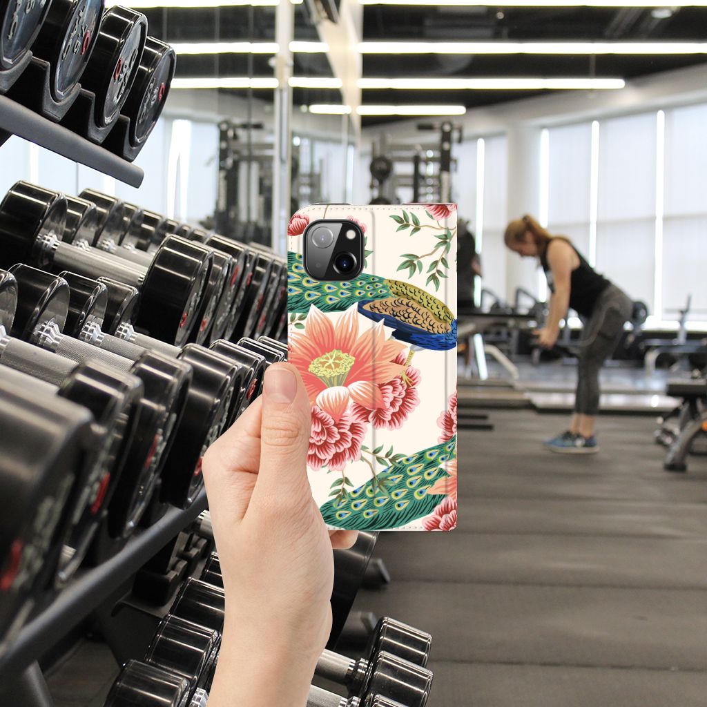Hoesje maken voor iPhone 14 Plus Pink Peacock