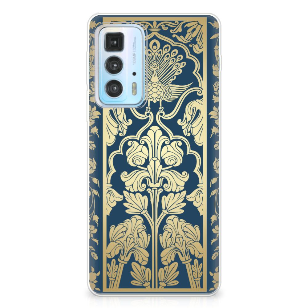 Motorola Edge 20 Pro TPU Case Beige Flowers
