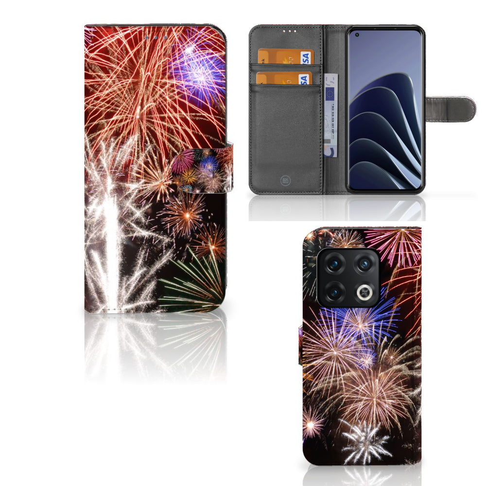 OnePlus 10 Pro Wallet Case met Pasjes Vuurwerk