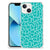 iPhone 13 mini Back Cover Cracks Blue met uniek trendy ontwerp in helderblauwe kleur