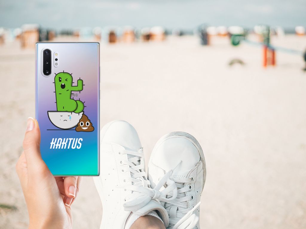 Samsung Galaxy Note 10 Plus Telefoonhoesje met Naam Cactus Poo