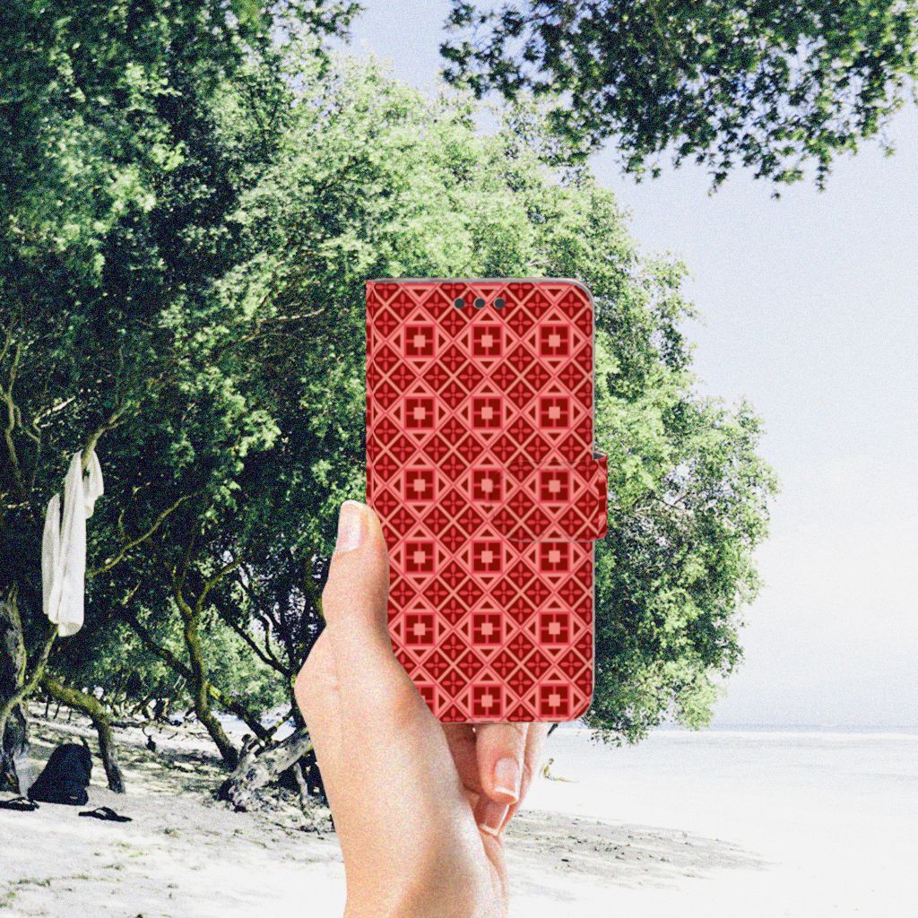 Microsoft Lumia 650 Telefoon Hoesje Batik Rood