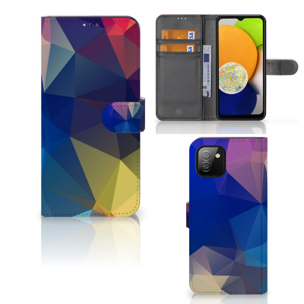 Samsung Galaxy A03 Book Case Polygon Dark