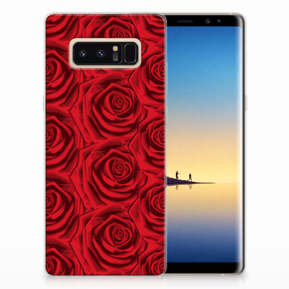 Samsung Galaxy Note 8 TPU Case Red Roses