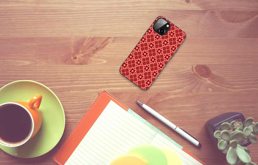 Apple iPhone 13/14 Back Case Batik Rood B2C Telecom