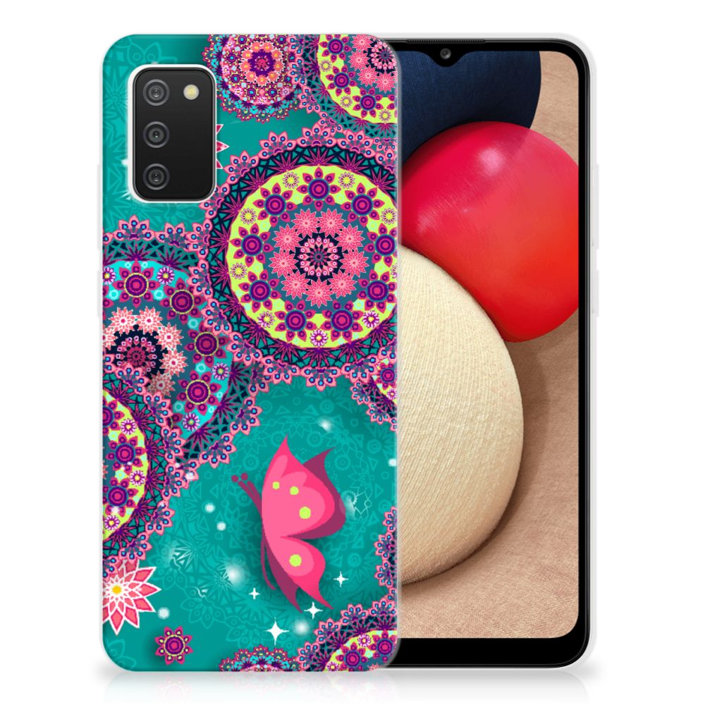 Samsung Galaxy A02s Hoesje maken Cirkels en Vlinders B2C Telecom