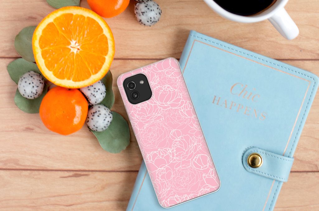 Samsung Galaxy A03 TPU Case White Flowers B2C Telecom